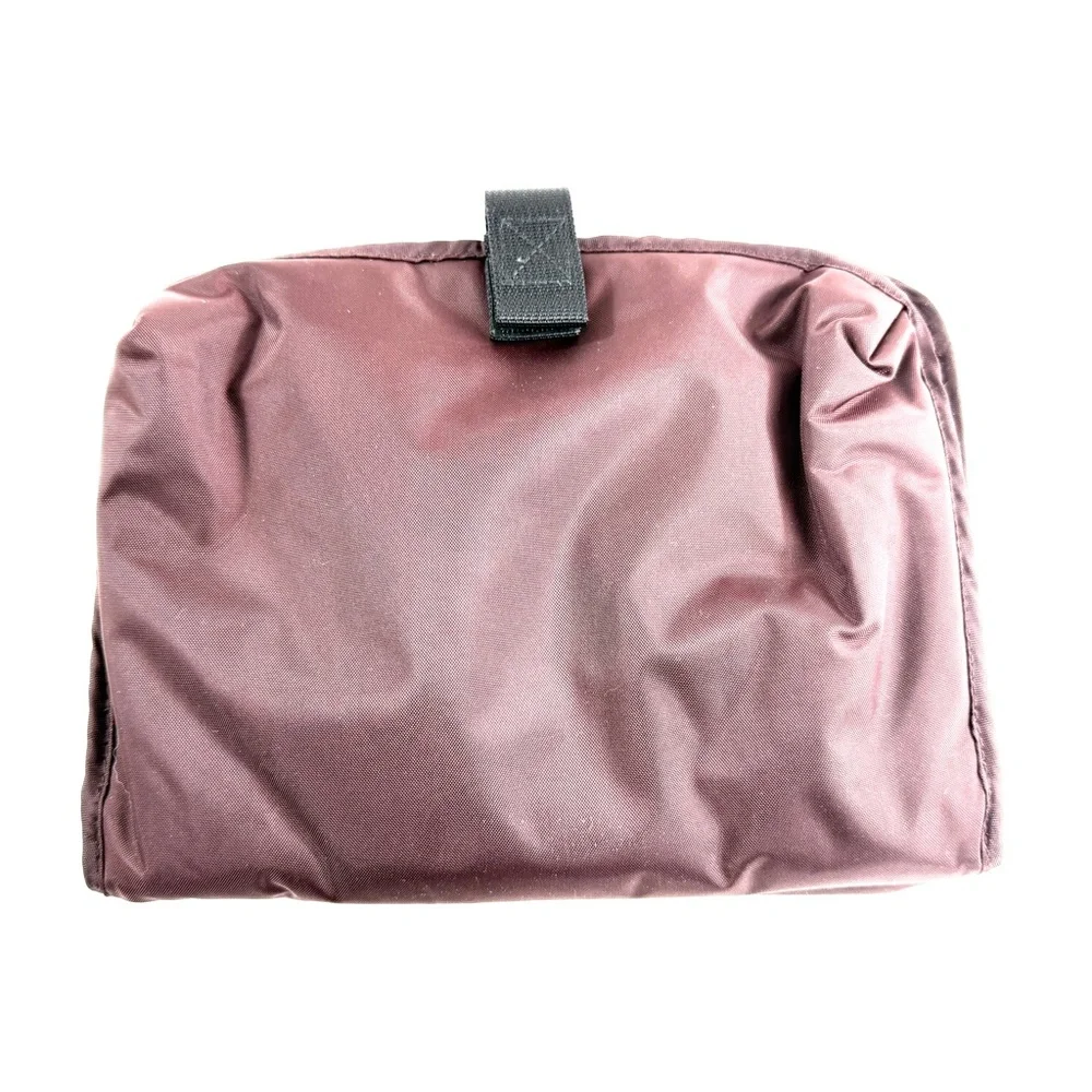 Lands End Maroon Nylon Large Diaper Bag Travel Changing Pad Toiletry Pouch
